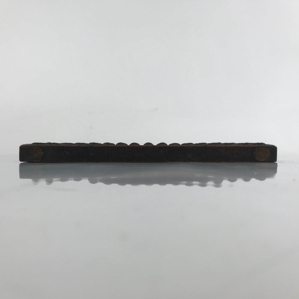 Japanese Wooden Abacus Soroban Math Calculating Tool Vtg 1/5 Beads 17 Rows ST58