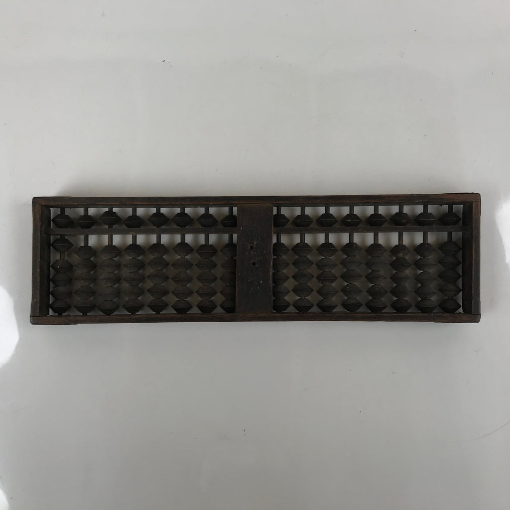 Japanese Wooden Abacus Soroban Math Calculating Tool Vtg 1/5 Beads 17 Rows ST58