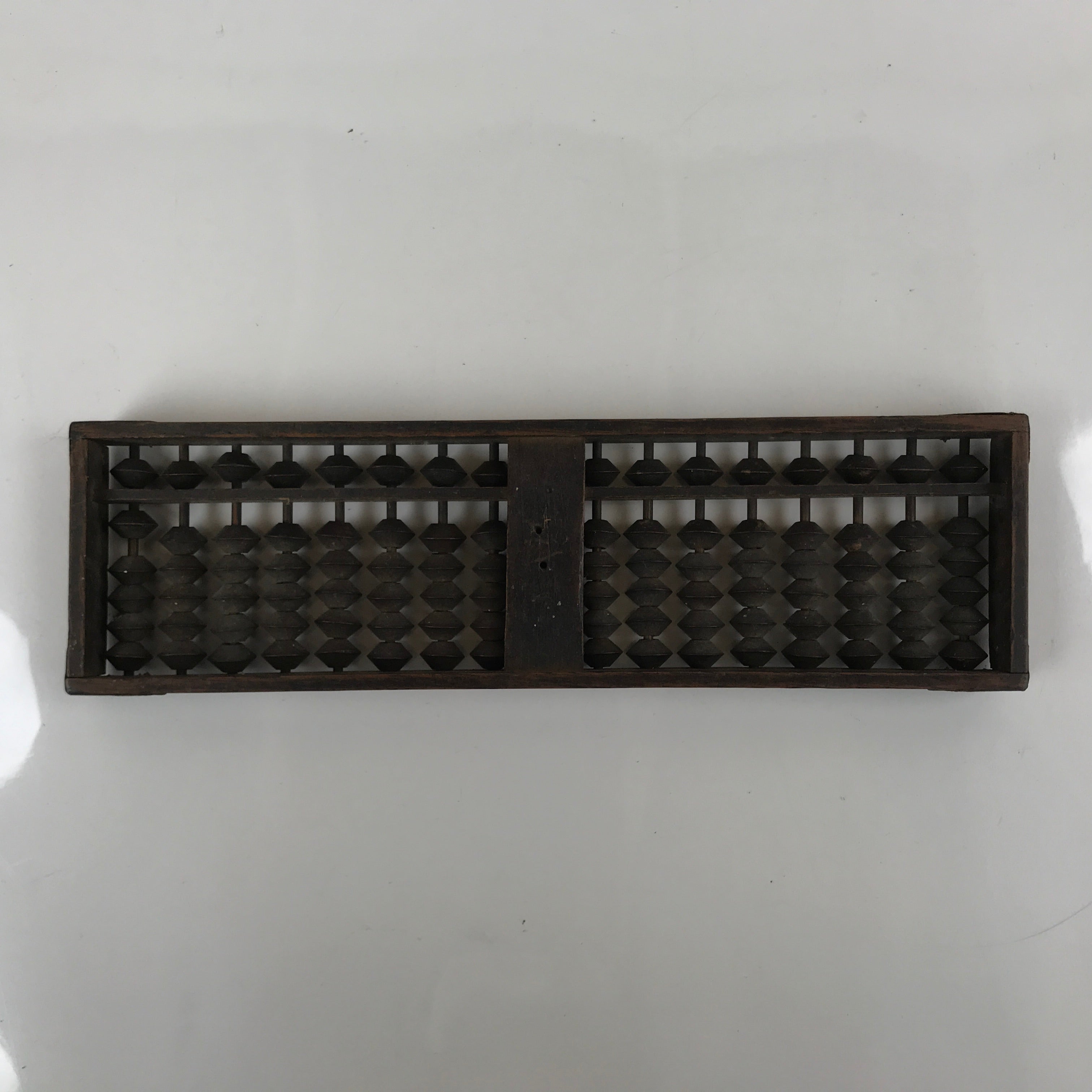 Japanese Wooden Abacus Soroban Math Calculating Tool Vtg 1/5 Beads 17 Rows ST58
