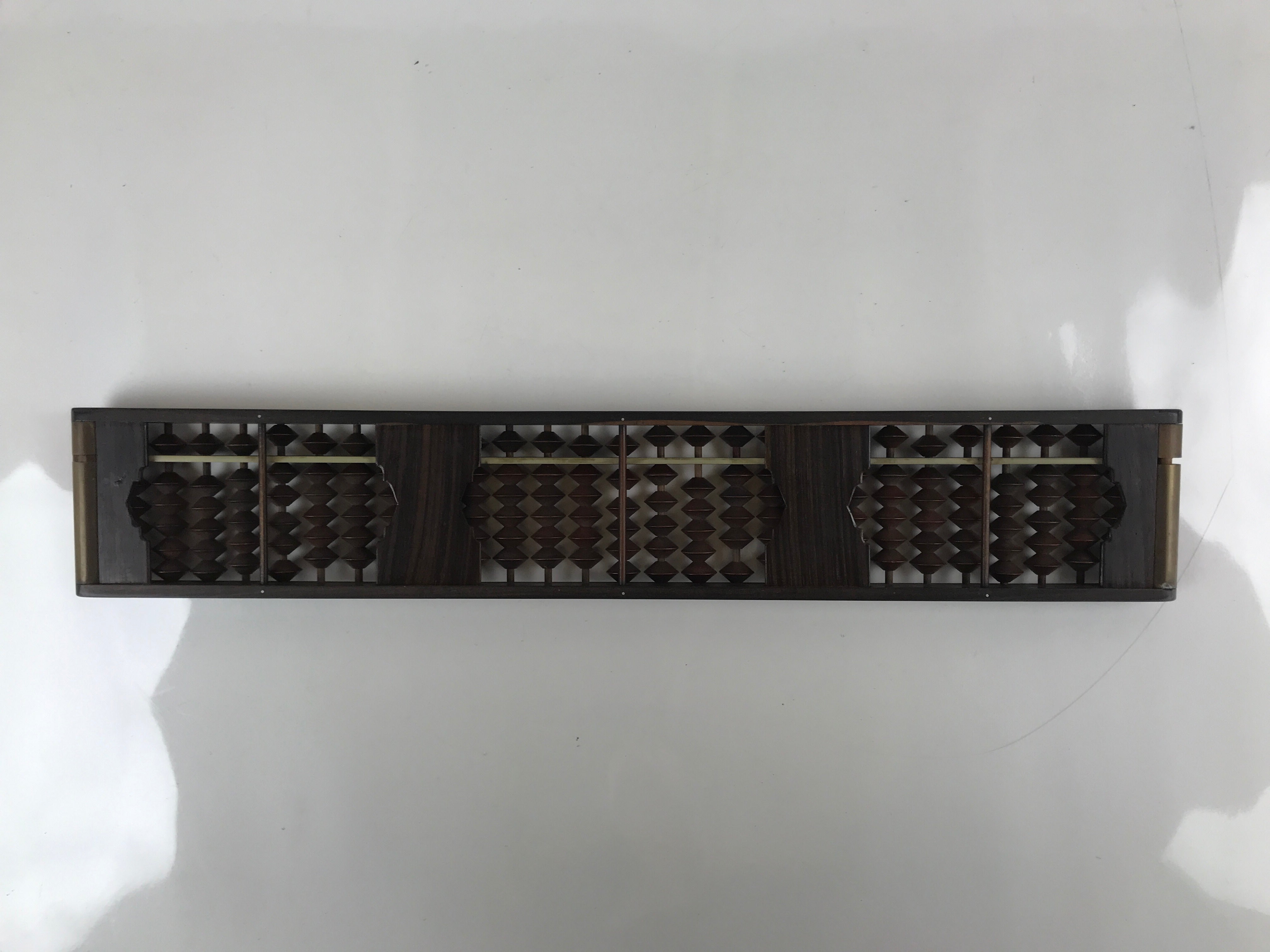 Japanese Wooden Abacus Soroban Math Calculating Tool Vtg 1/5 Beads 27 Rows ST57