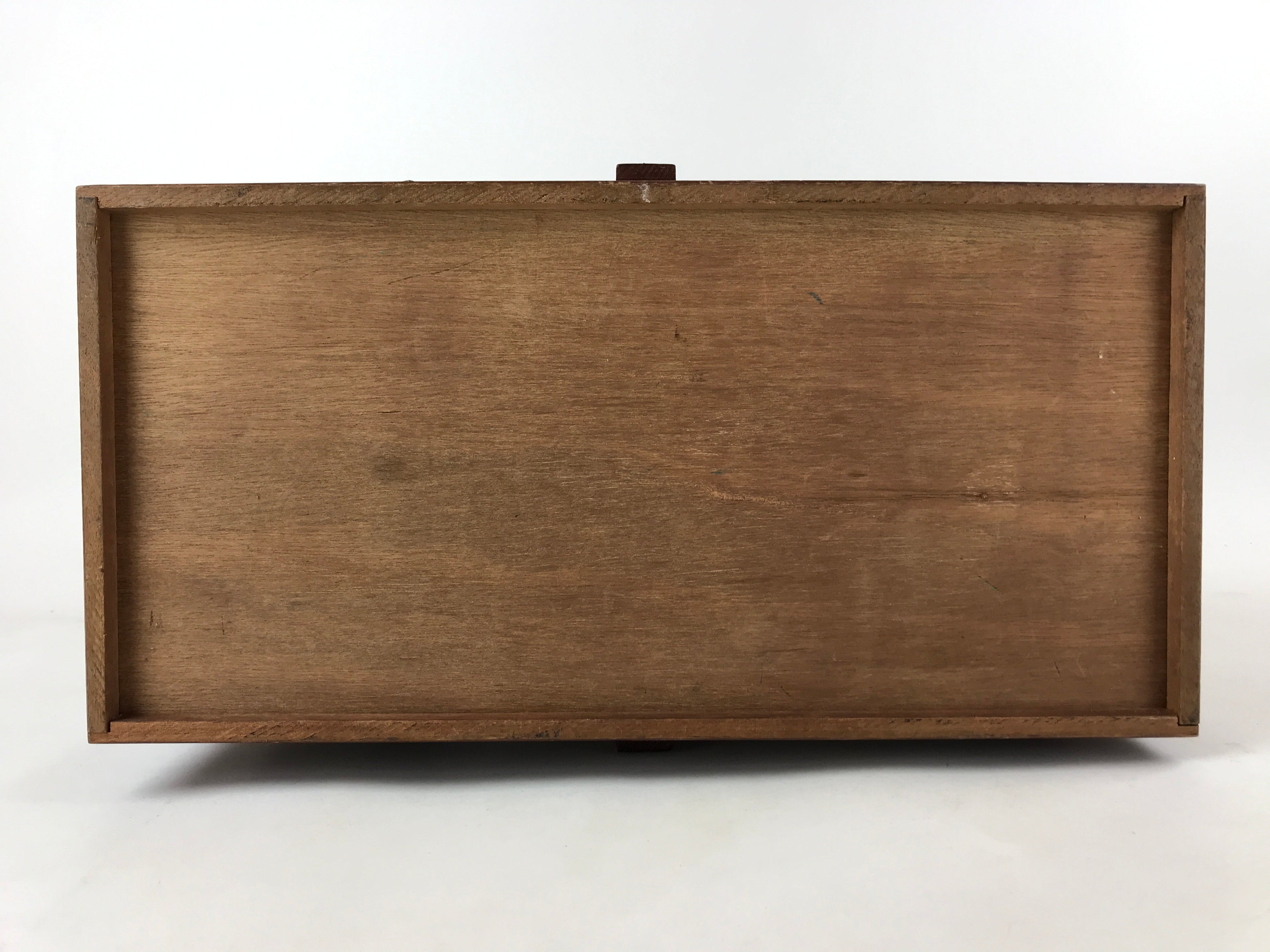 Japanese Wooden Accordion Sewing Box Vtg Haribako Storage Chest Brown T355