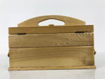 Japanese Wooden Accordion Sewing Box Vtg Haribako Storage Chest Brown T409