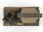 Japanese Wooden Art Display Water Wheel High Roof House Vtg Handmade BD906
