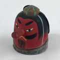 Japanese Wooden Bell Dorei Suzu Vtg Tengu Red Amulet DR472
