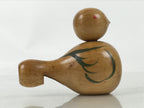 Japanese Wooden Bird Whistle Vtg Dove Pigeon Hato Musical Instrument Brown KF734