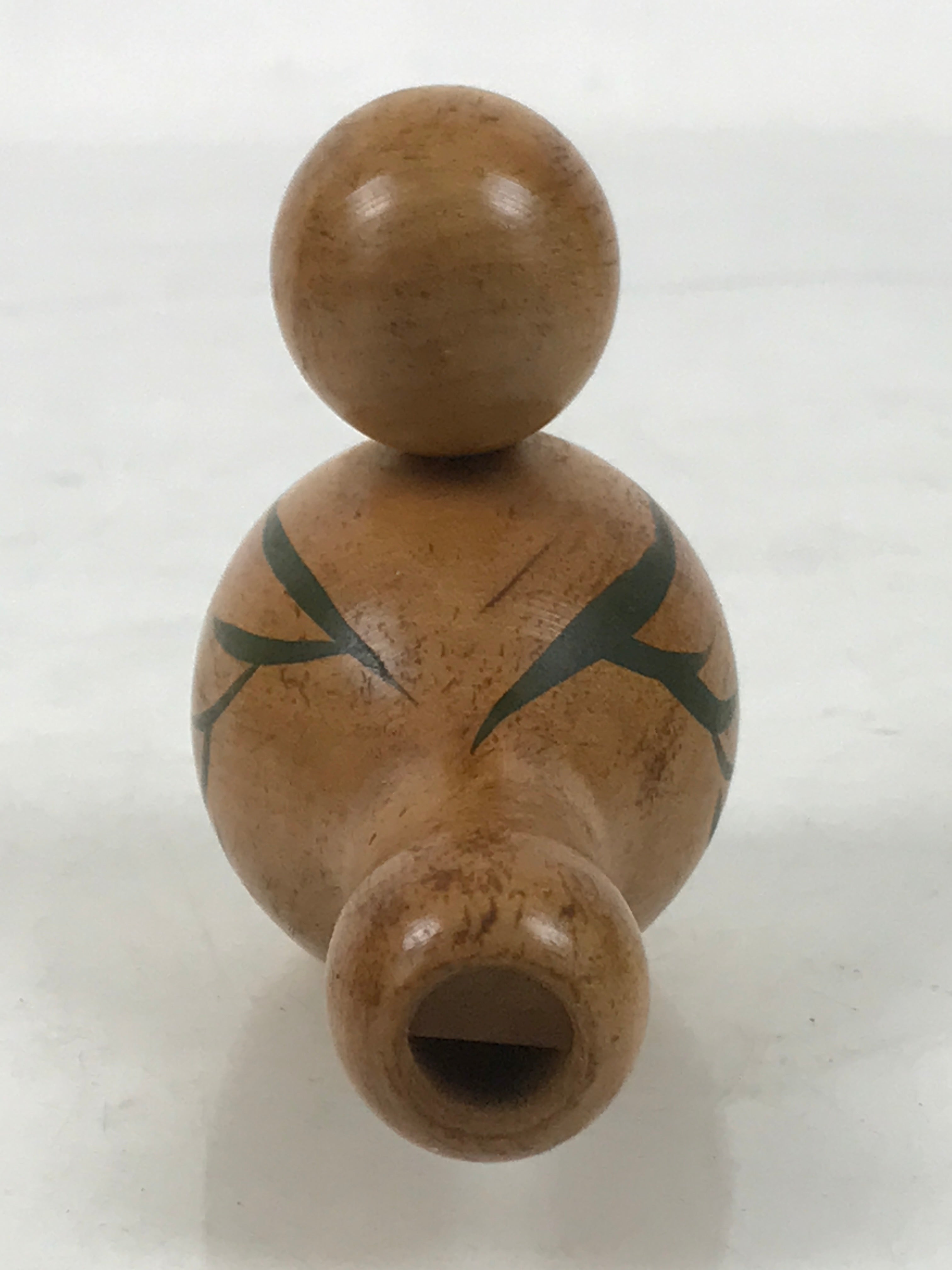 Japanese Wooden Bird Whistle Vtg Dove Pigeon Hato Musical Instrument Brown KF734