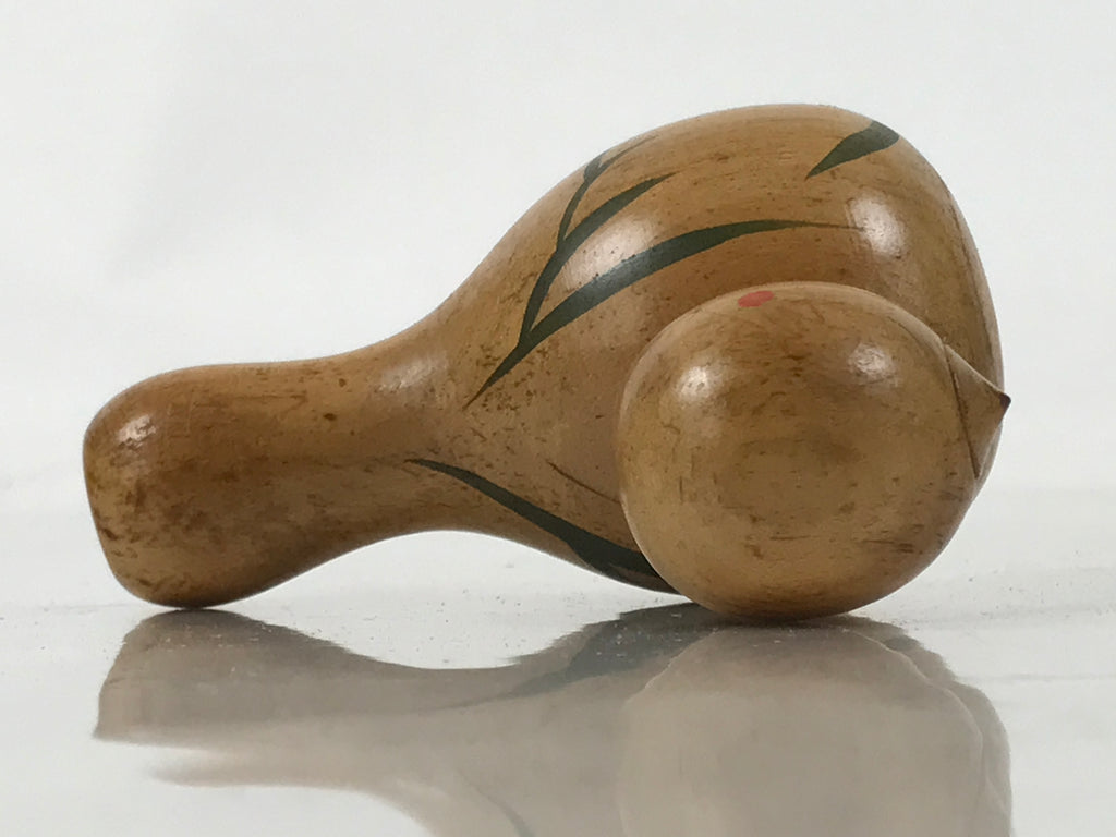 Japanese Wooden Bird Whistle Vtg Dove Pigeon Hato Musical Instrument Brown KF734