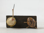 Japanese Wooden Bobbling Figurine Turtle Crane Vtg Kame Tsuru Decoration KF668