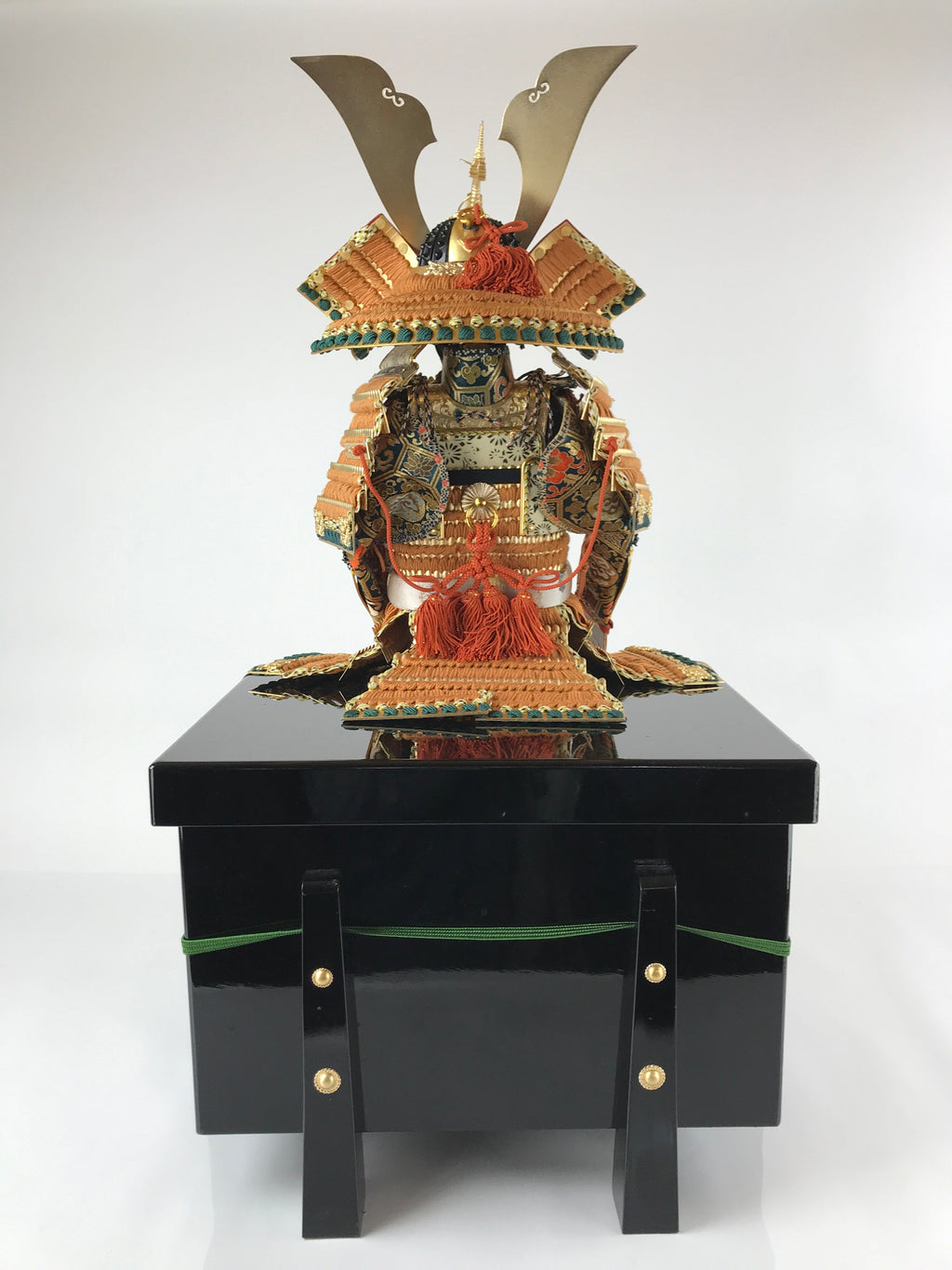 Japanese Wooden Boxed Samurai Miniature Armor Yoroi Set Vtg Boys' Festival ID555