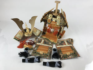 Japanese Wooden Boxed Samurai Miniature Armor Yoroi Set Vtg Boys' Festival ID555