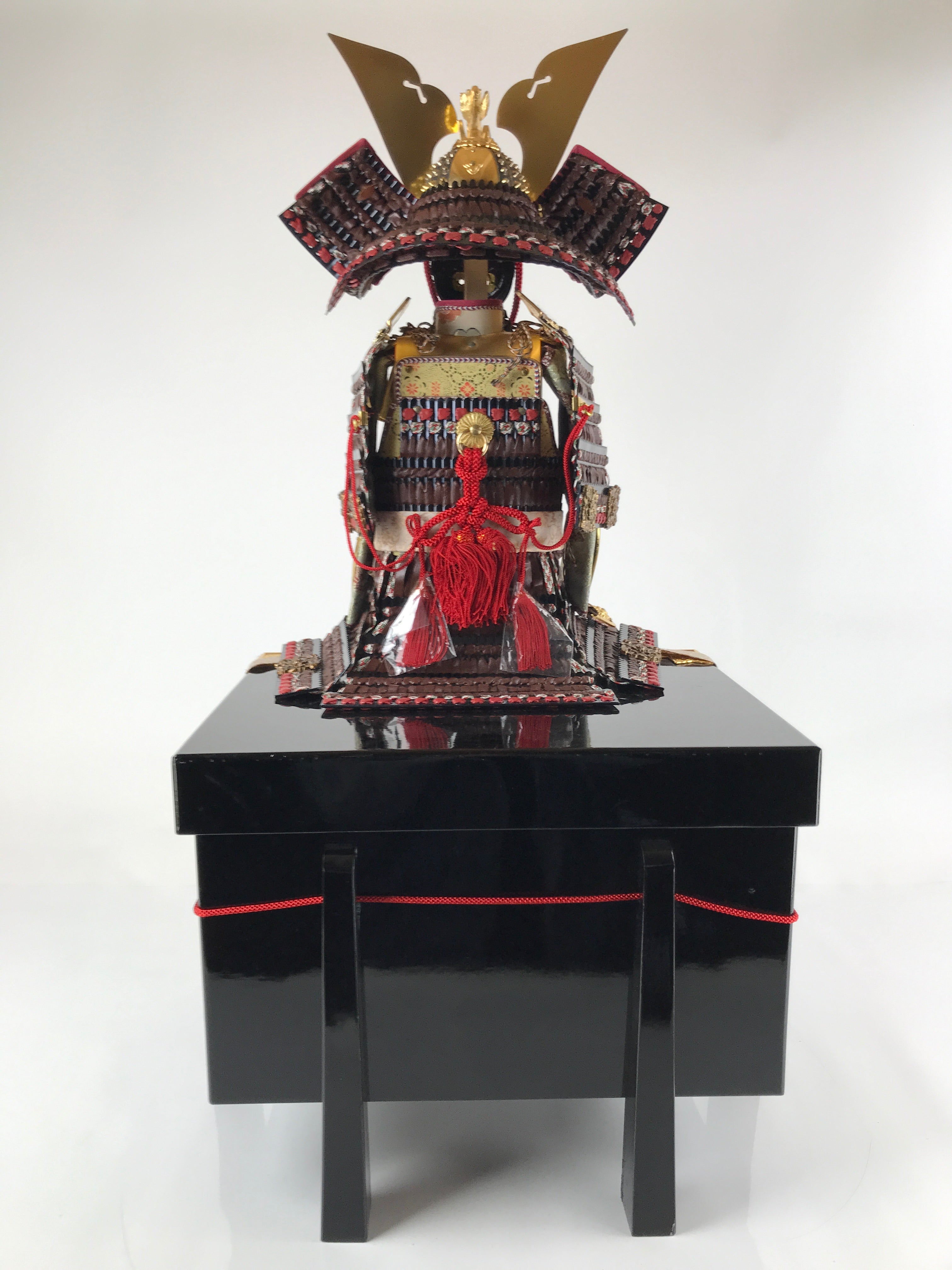 Japanese Wooden Boxed Samurai Miniature Armor Yoroi Set Vtg Boys' Festival ID557
