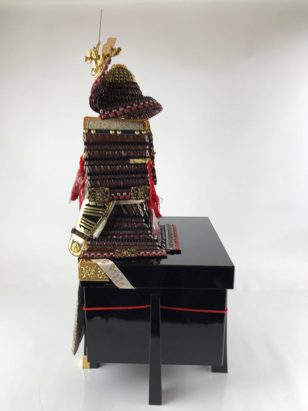 Japanese Wooden Boxed Samurai Miniature Armor Yoroi Set Vtg Boys' Festival ID557