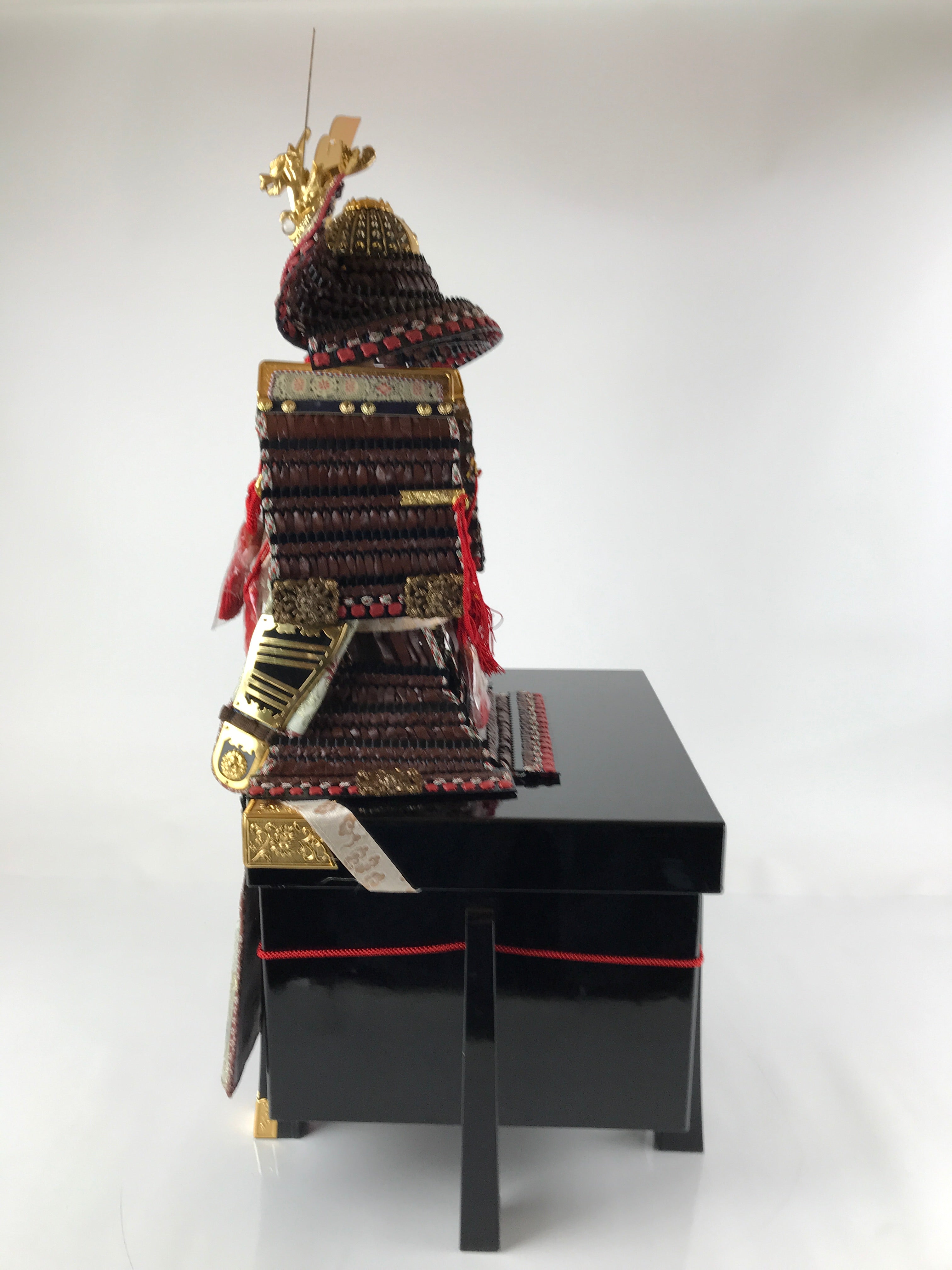 Japanese Wooden Boxed Samurai Miniature Armor Yoroi Set Vtg Boys' Festival ID557