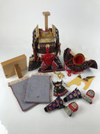 Japanese Wooden Boxed Samurai Miniature Armor Yoroi Set Vtg Boys' Festival ID557