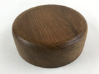 Japanese Wooden Brushed Lacquer Bowl Vtg Large Round Kashiki Snacks Brown UR973