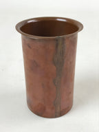 Japanese Wooden Brushed Lacquer Flower Vase Kabin Ikebana Makie Ume Plum FK87