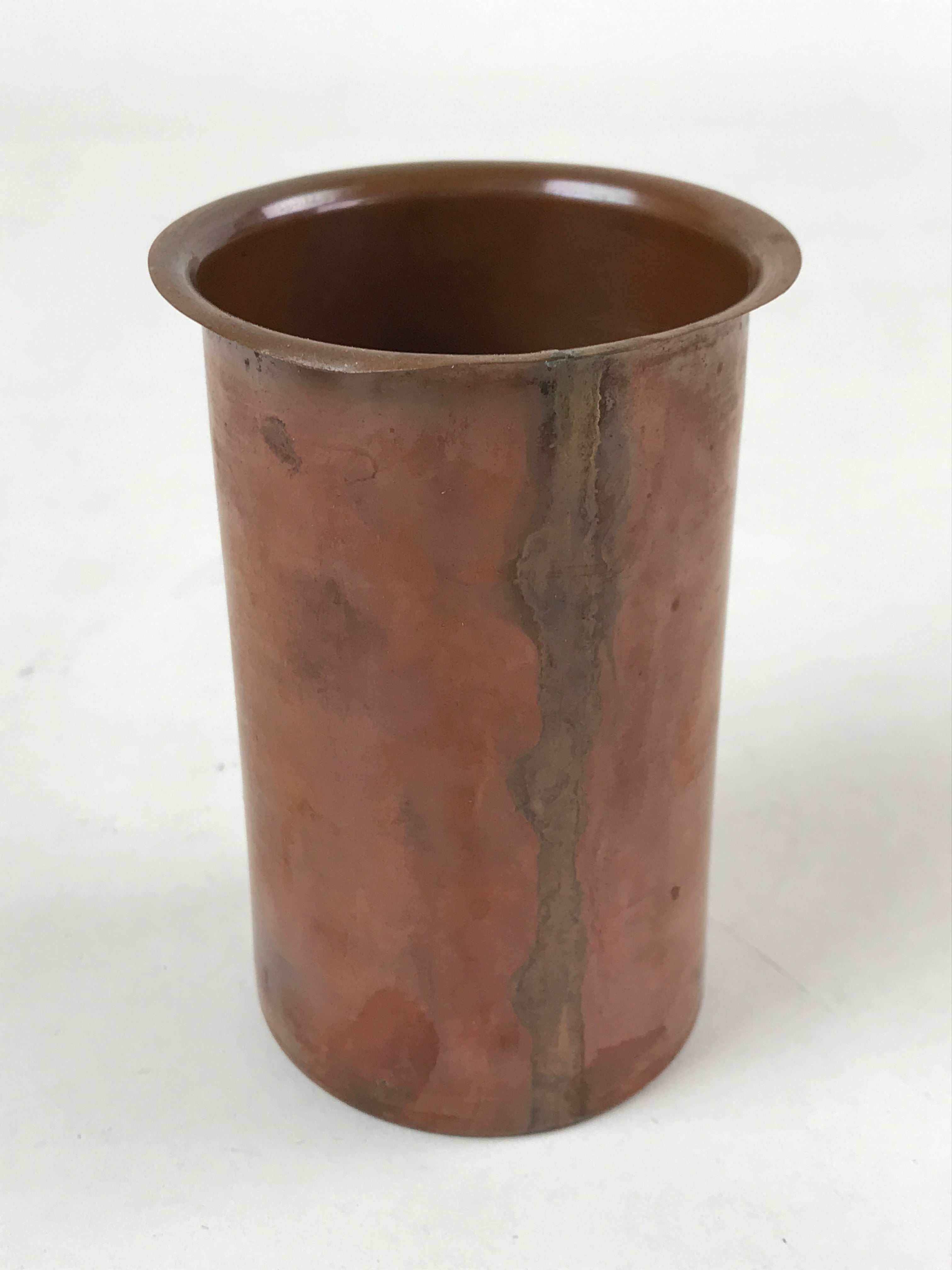 Japanese Wooden Brushed Lacquer Flower Vase Kabin Ikebana Makie Ume Plum FK87