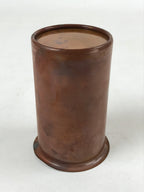 Japanese Wooden Brushed Lacquer Flower Vase Kabin Ikebana Makie Ume Plum FK87