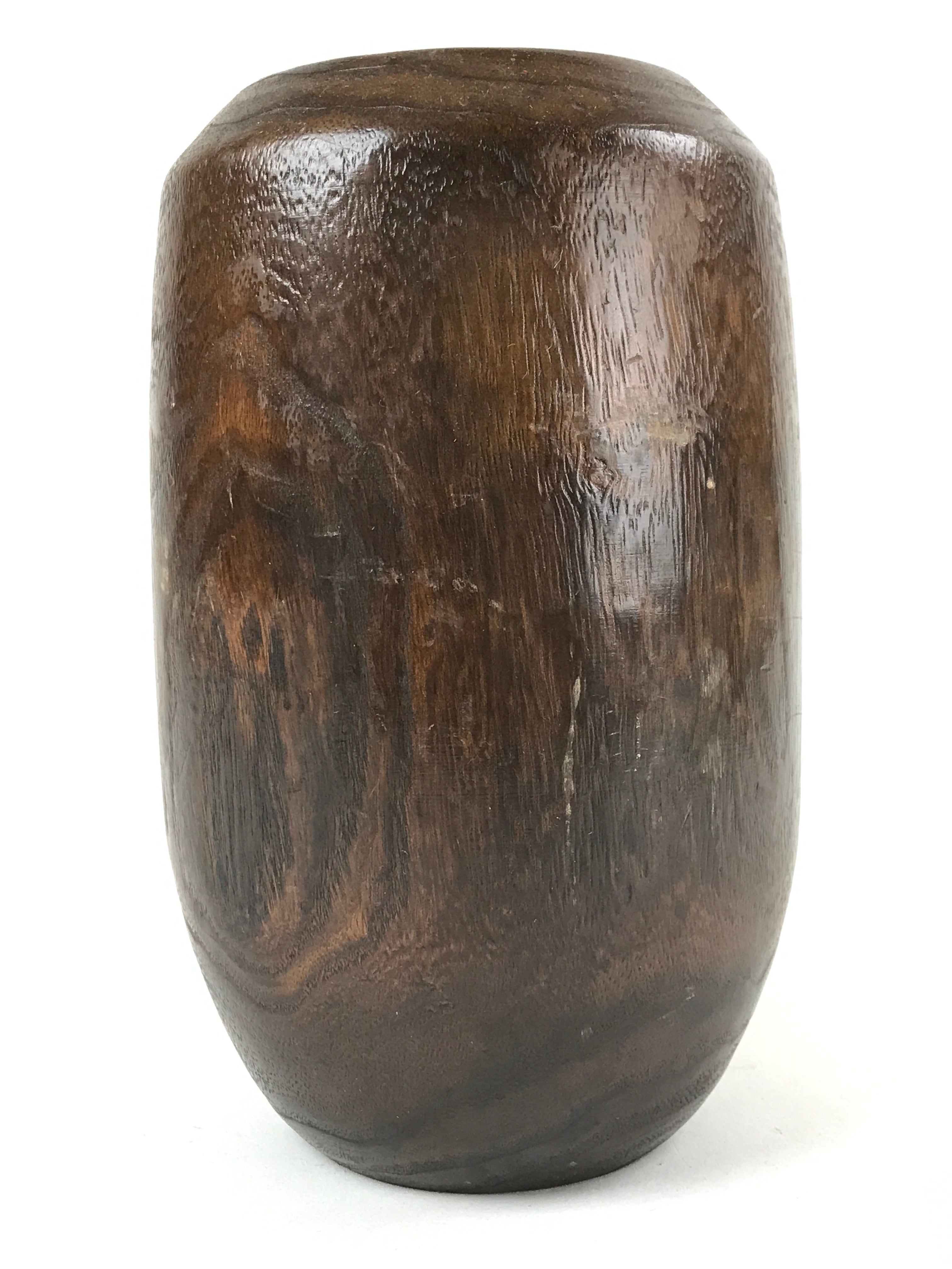 Japanese Wooden Brushed Lacquer Flower Vase Kabin Ikebana Makie Ume Plum FK87