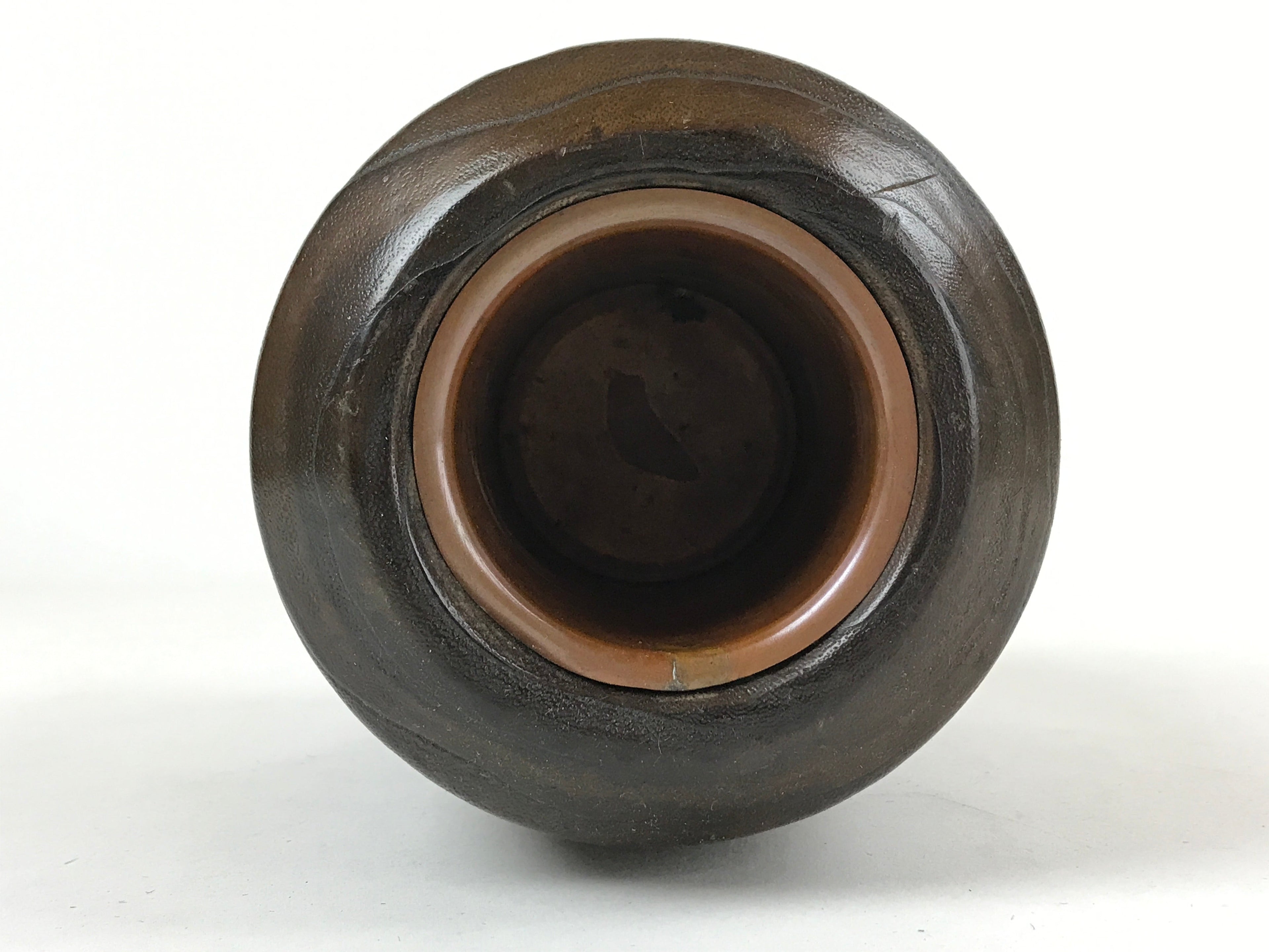 Japanese Wooden Brushed Lacquer Flower Vase Kabin Ikebana Makie Ume Plum FK87