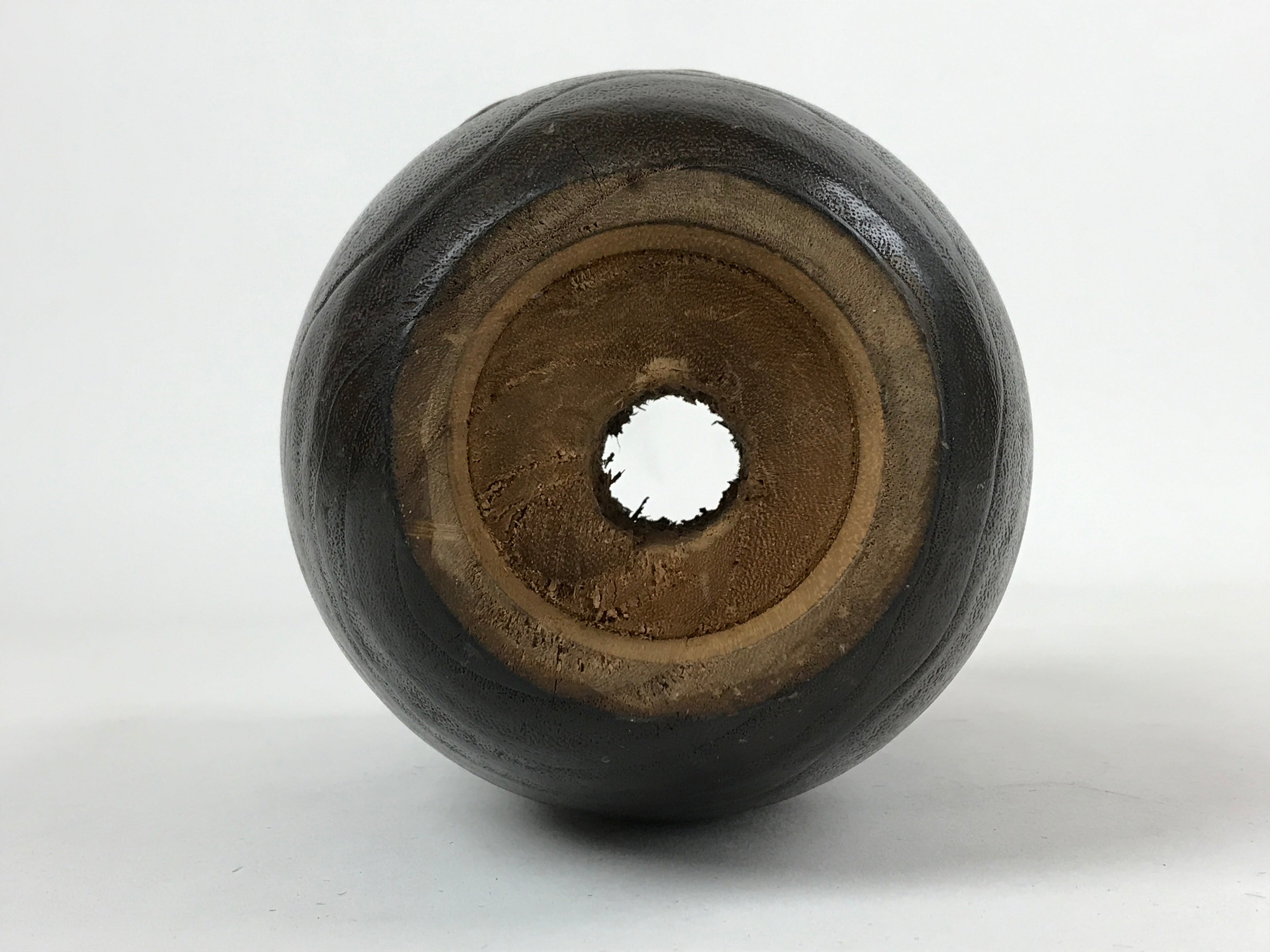Japanese Wooden Brushed Lacquer Flower Vase Kabin Ikebana Makie Ume Plum FK87