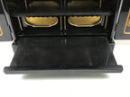 Japanese Wooden Buddhist Altar Cabinet Butsudan Vtg Makie Raden Black Gold BA601