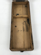 Japanese Wooden Calligraphy Tool Box Vtg Suzuribako Shodo Shuji Stand JK939