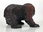 Japanese Wooden Carved Ainu Bear Statue Vtg Sculpture Hokkaido Brown AB118