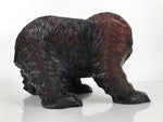 Japanese Wooden Carved Ainu Bear Statue Vtg Sculpture Hokkaido Brown AB118