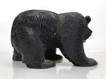 Japanese Wooden Carved Ainu Bear Statue Vtg Sculpture Hokkaido Brown AB119