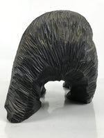 Japanese Wooden Carved Ainu Bear Statue Vtg Sculpture Hokkaido Brown AB119