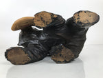 Japanese Wooden Carved Ainu Bear Statue Vtg Sculpture Hokkaido Brown AB119