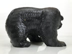 Japanese Wooden Carved Ainu Bear Statue Vtg Sculpture Hokkaido Brown AB120