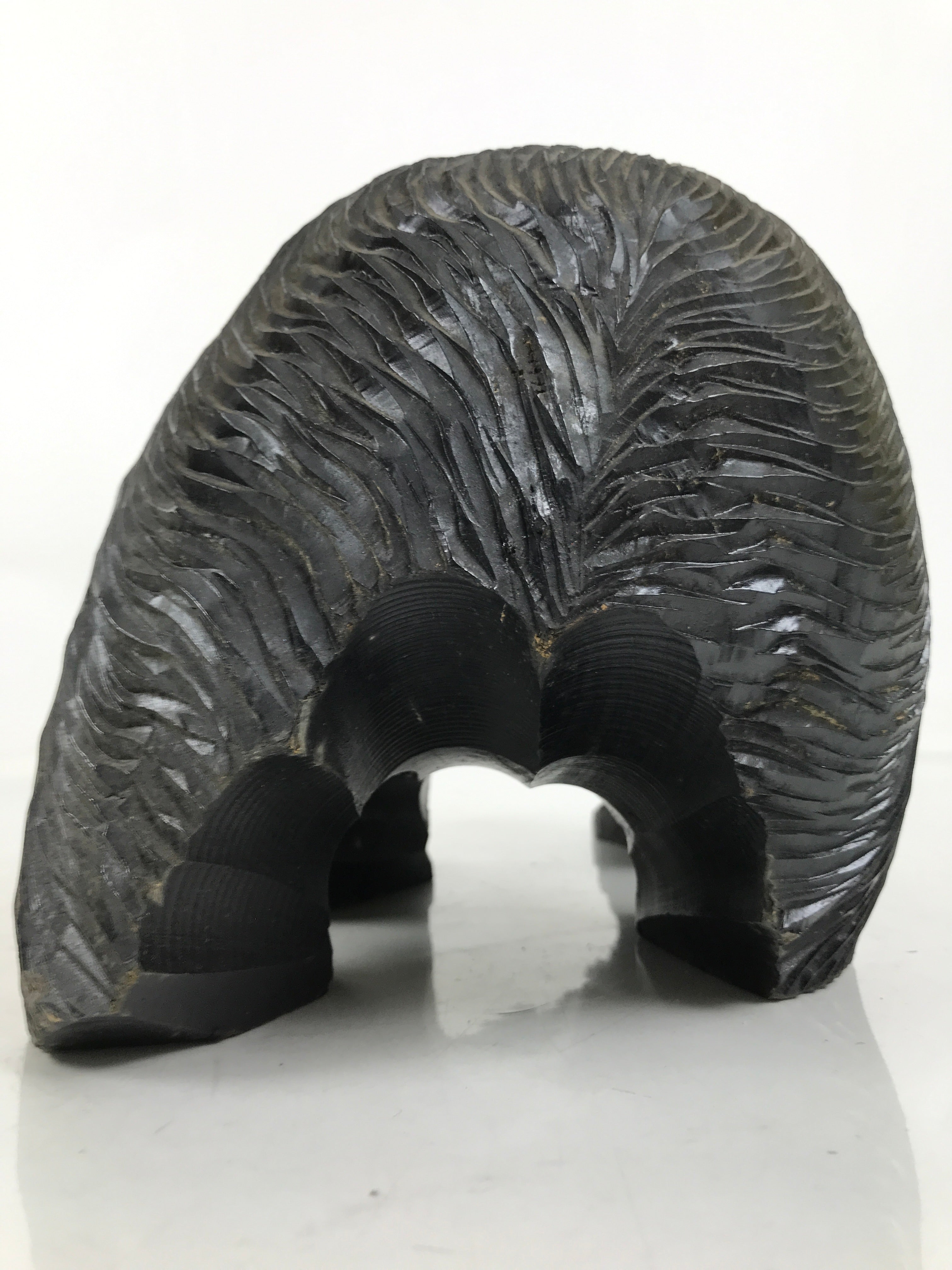 Japanese Wooden Carved Ainu Bear Statue Vtg Sculpture Hokkaido Brown AB120