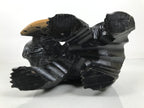 Japanese Wooden Carved Ainu Bear Statue Vtg Sculpture Hokkaido Brown AB120