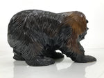 Japanese Wooden Carved Ainu Bear Statue Vtg Sculpture Hokkaido Brown AB121