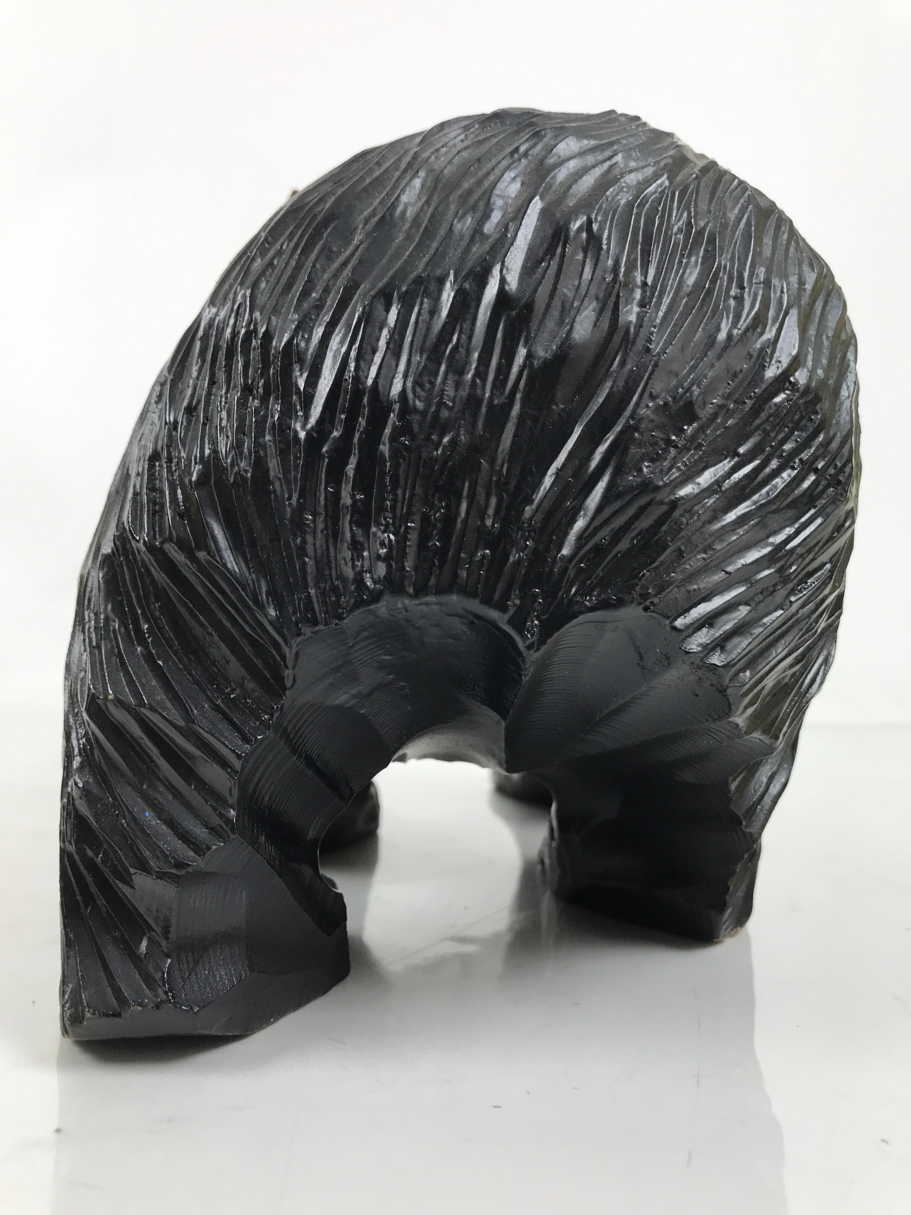 Japanese Wooden Carved Ainu Bear Statue Vtg Sculpture Hokkaido Brown AB121