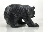 Japanese Wooden Carved Ainu Bear Statue Vtg Sculpture Hokkaido Brown AB122