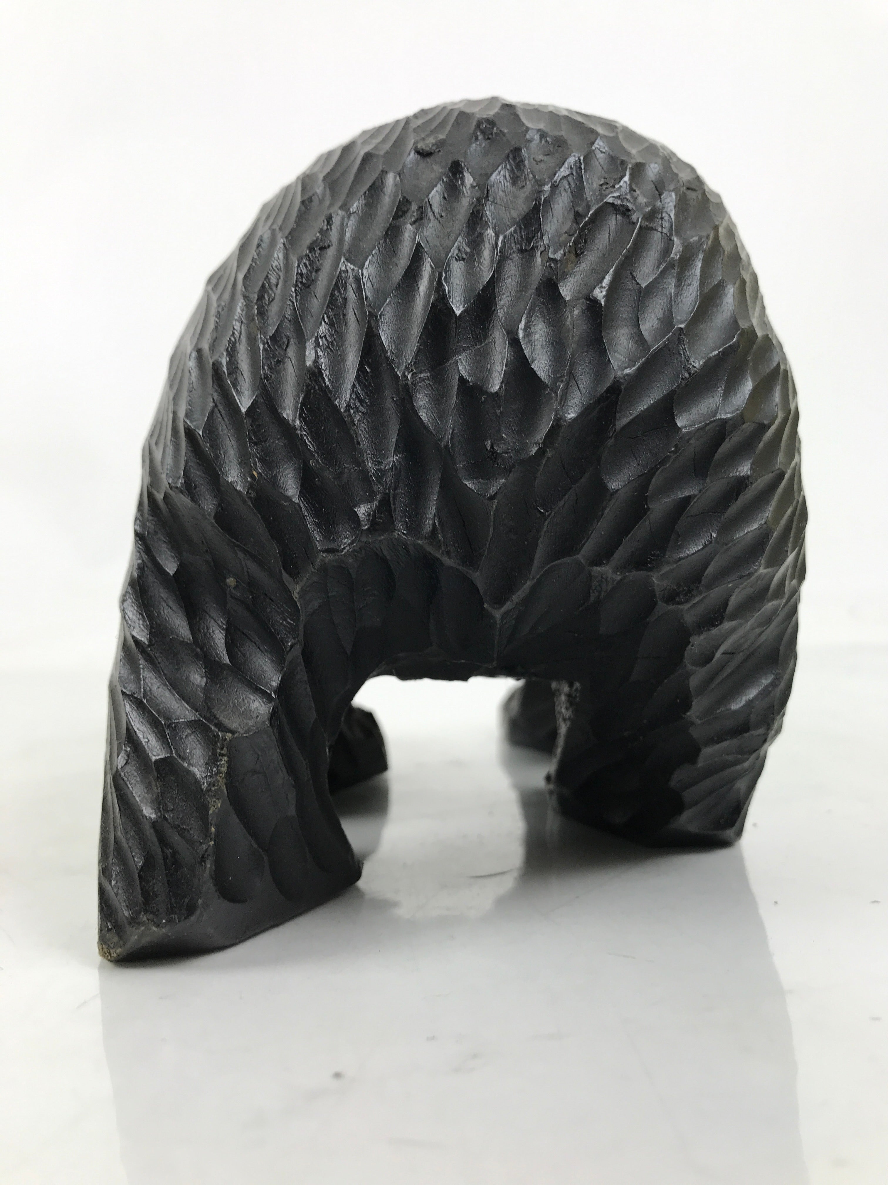 Japanese Wooden Carved Ainu Bear Statue Vtg Sculpture Hokkaido Brown AB122