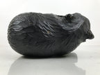 Japanese Wooden Carved Ainu Bear Statue Vtg Sculpture Hokkaido Brown AB122