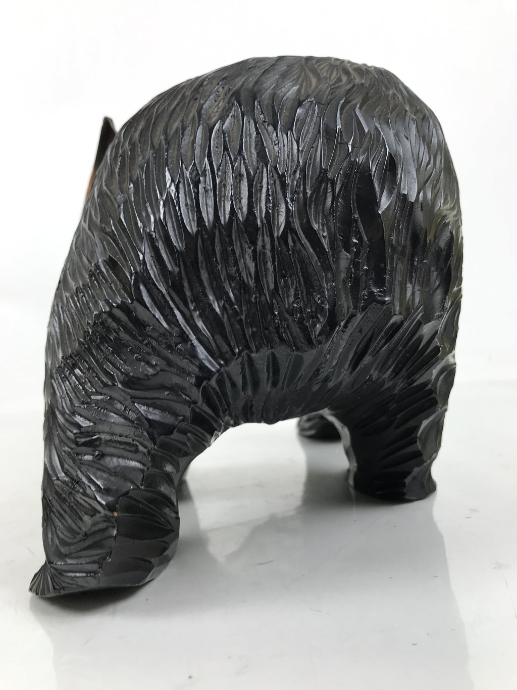 Japanese Wooden Carved Ainu Bear Statue Vtg Sculpture Hokkaido Brown AB123