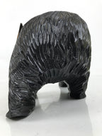 Japanese Wooden Carved Ainu Bear Statue Vtg Sculpture Hokkaido Brown AB123