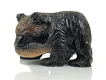 Japanese Wooden Carved Ainu Bear Statue Vtg Sculpture Hokkaido Brown AB127