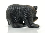 Japanese Wooden Carved Ainu Bear Statue Vtg Sculpture Hokkaido Brown AB127