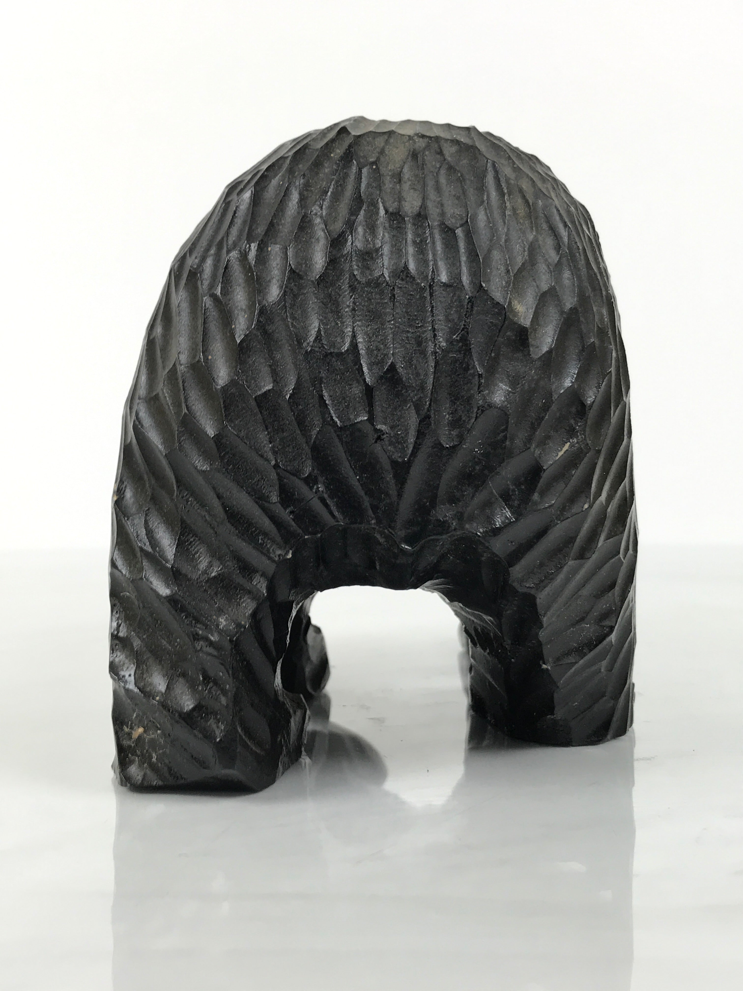 Japanese Wooden Carved Ainu Bear Statue Vtg Sculpture Hokkaido Brown AB127