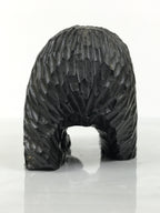 Japanese Wooden Carved Ainu Bear Statue Vtg Sculpture Hokkaido Brown AB127