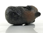 Japanese Wooden Carved Ainu Bear Statue Vtg Sculpture Hokkaido Brown AB127