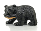 Japanese Wooden Carved Ainu Bear Statue Vtg Sculpture Hokkaido Brown AB128
