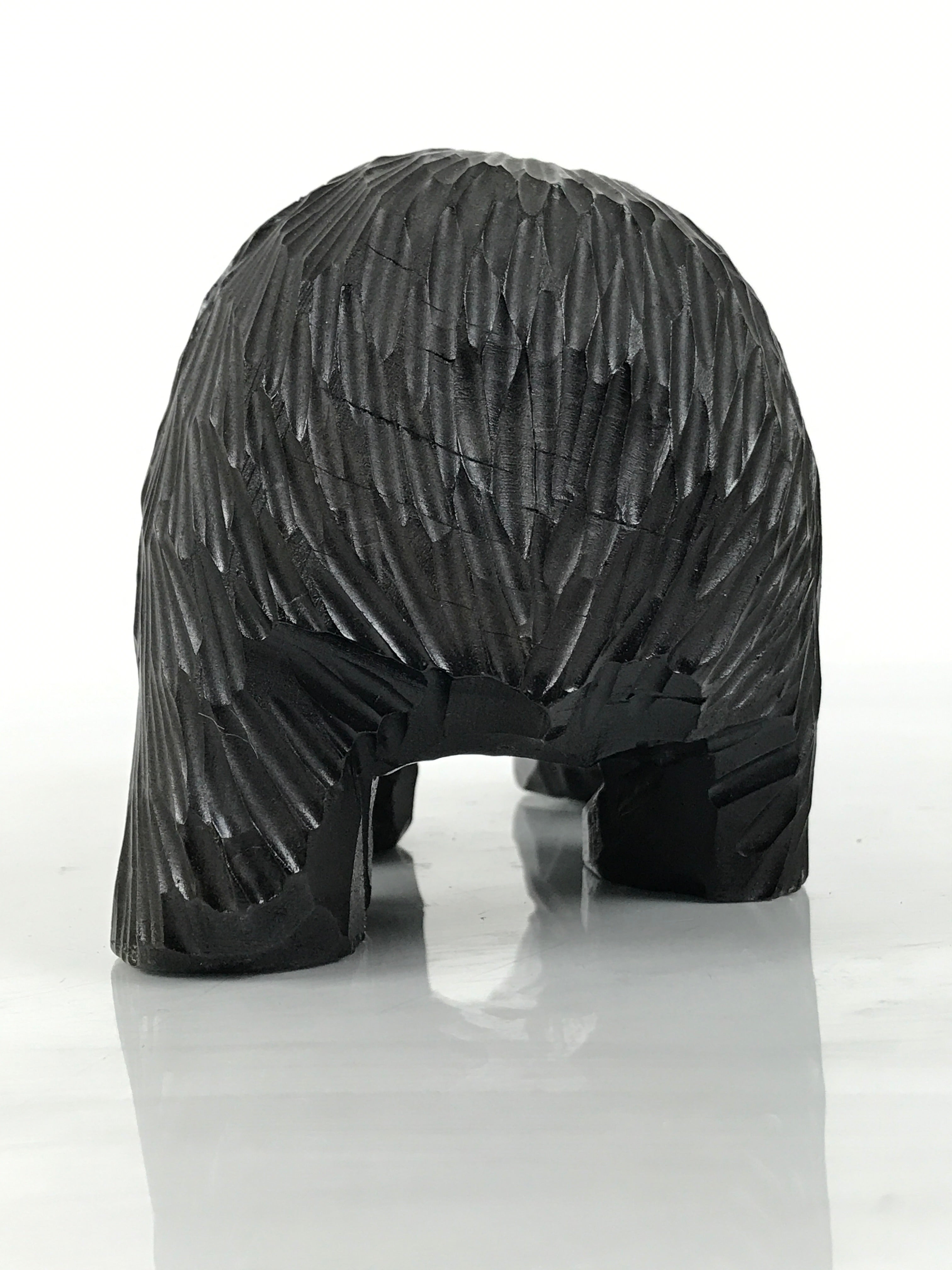 Japanese Wooden Carved Ainu Bear Statue Vtg Sculpture Hokkaido Brown AB128