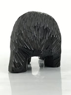 Japanese Wooden Carved Ainu Bear Statue Vtg Sculpture Hokkaido Brown AB128